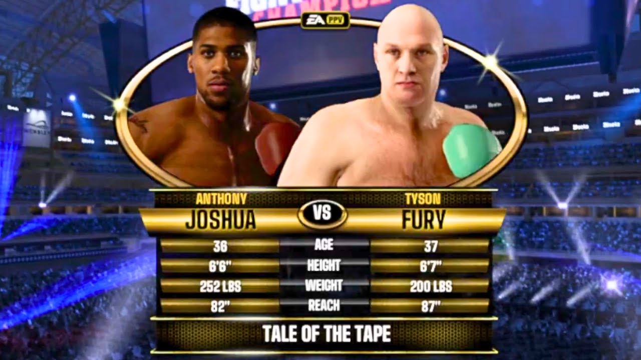 Anthony Joshua vs Tyson Fury FULL FIGHT | Fight Night Forever AI Simulation Gameplay (CPU vs CPU)