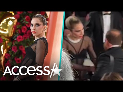 Lady Gaga RUNS To Help Man Who Fell On Oscars Red Carpet (EXCLUSIVE)