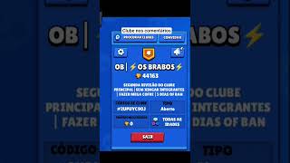 🔥TEG DO CLUBE E LINK NOS COMENTÁRIOS 🔥 #brawlstars #brawl #brawltalk #novobrawler #supercell #aura