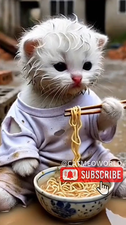 🛠️ WORKING HARD! A WET KITTY AT THE JOB! 🐾 #cat #ai #kittten #funnycats #shorts