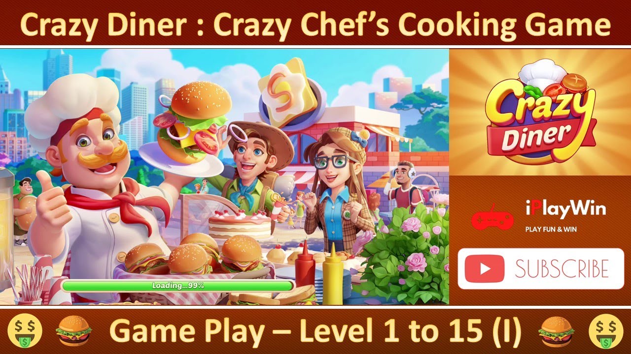 Crazy Diner | Game Play - Level 01 to 15 (I) | 
