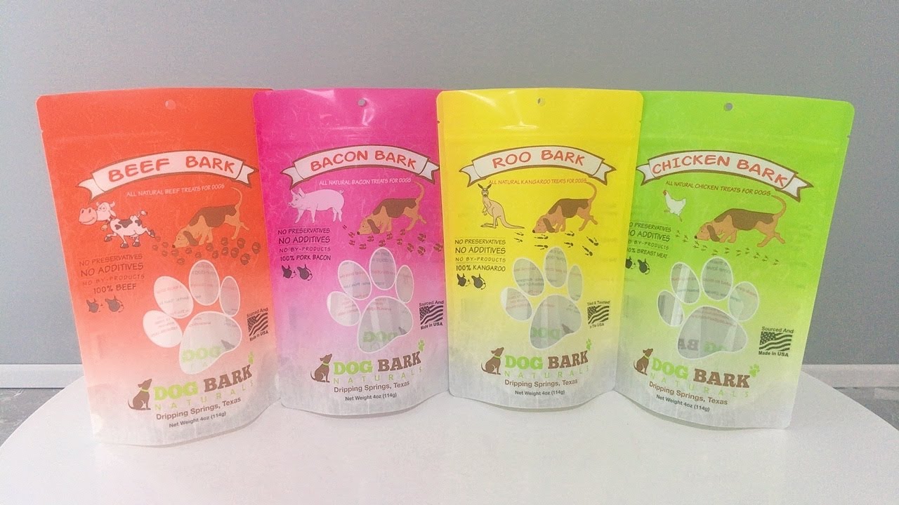 dog pet food bag matte stand up pouch with zipper window digital