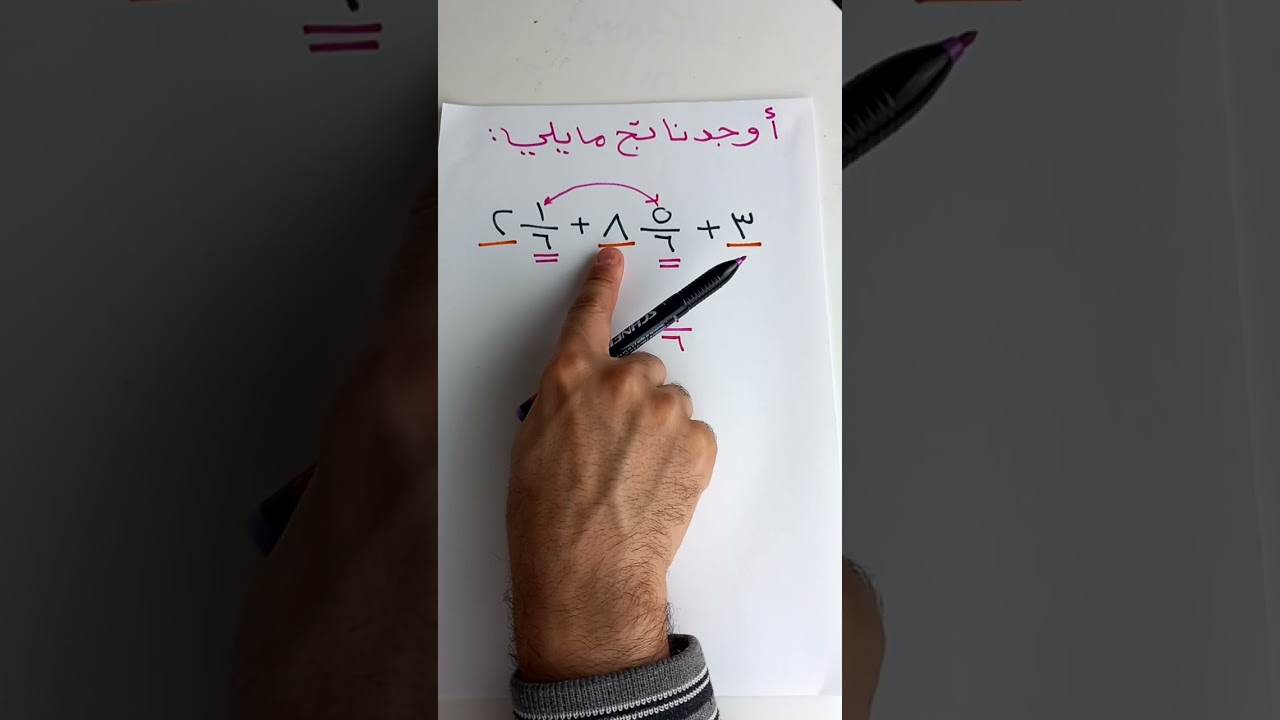 الصف السادس جمع الكسور وطرحها ذات المقامات الموحدة