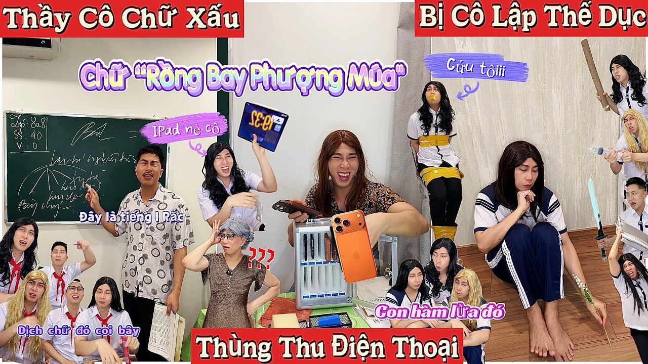 Tổng Hợp Video Ngắn Học Sinh #133 : Chữ Rồng Bay Phưỡng Múa, Cô Lập Thể Dục, Thùng Thu Điện Thoại