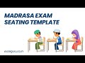 Madrasa Exam Seating Template Video | excelguru.co.in