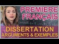 Dissertation  arguments et exemples  franais 1re  les bons profs