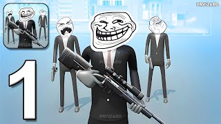 Meme Games: Stickman Sniper - Gameplay Walkthrough Part 1 - Stickman Meme Sniper (iOS, Android) screenshot 2
