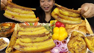 Massive Pork Belly Mukbang, Eating Fatty Pork Curry, Spicy Pork Leg Curry & Rice, Nepali Eating Show