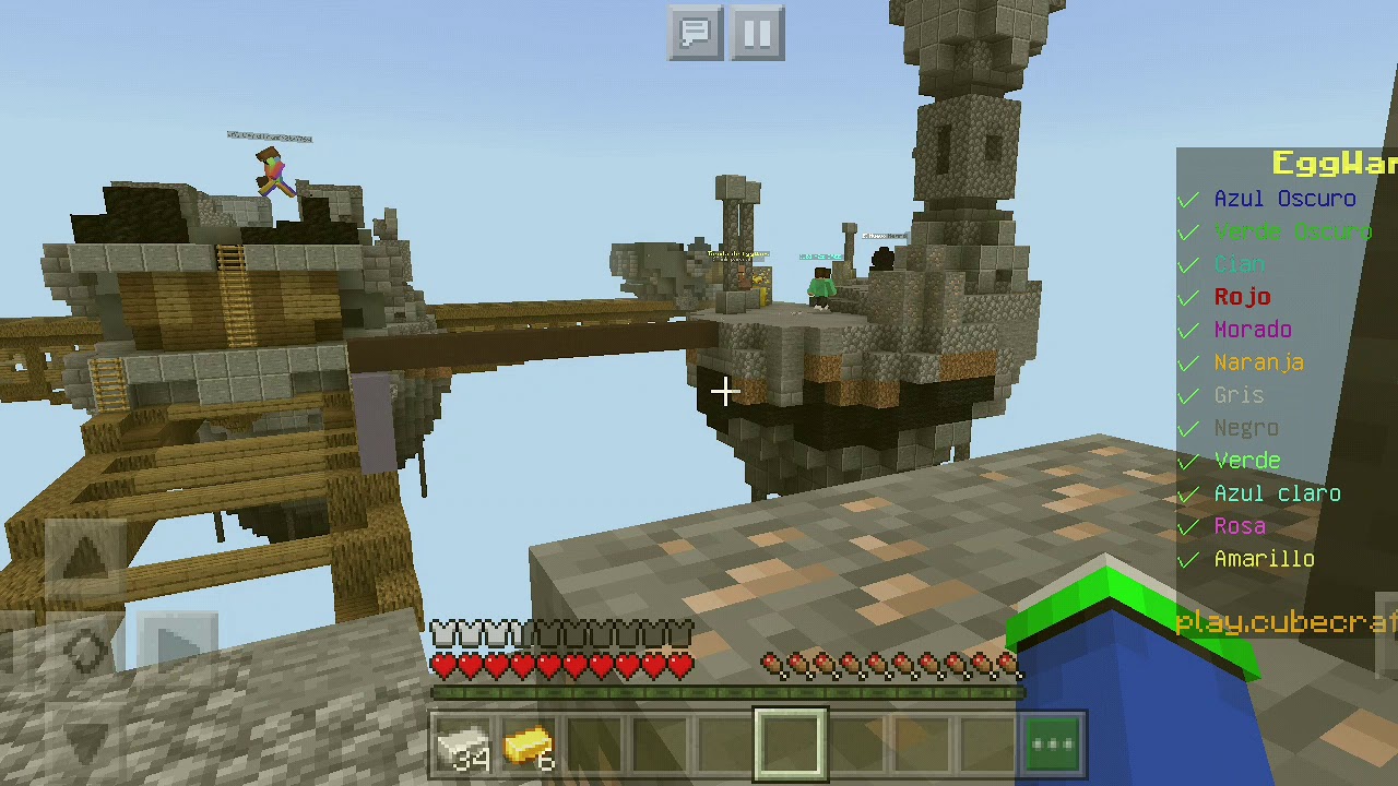 Skywars y eggs wars en minecraft cube craft - YouTube