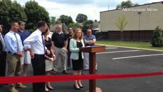 #Ambler Mayor Jeanne Sorg thanks county at dedication of parking lot at new borough building. #mmnew