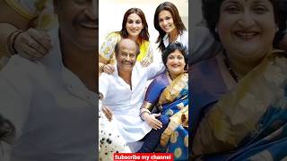 Super Star Rajini Kanth With Wife Latha And Two Daughters Rarely Pictures