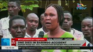 Kapedo Mixed Secondary School teacher dies after bus rolls in Marigat