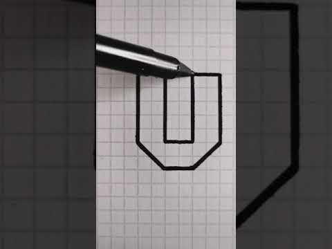 Dibujo  letra U  3D