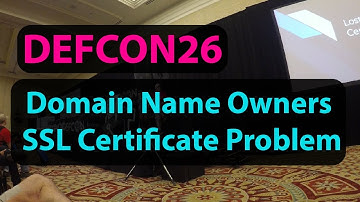 Domain Name Owners SSL Certificate Problem DEFCON 26