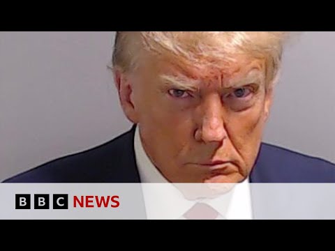 Donald trump mugshot released after election arrest - bbc news