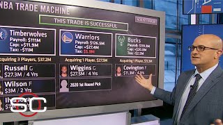 NBA Trade Machine: How the Warriors, Bucks \& Timberwolves pull off a blockbuster deal | SportsCenter