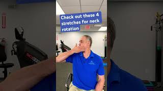 How to improve neck mobility with rotation stretches.  We demonstrate 4 simple stretches   #neckpain