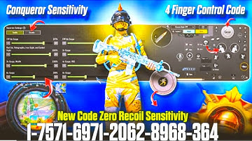 BGMI 4.1 Sensitivity Settings 🔥 |No Recoil + Best Gyro Setup | All Devices Work | 4 Finger Claw Code
