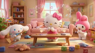 Hello Kitty Cleaning Song 🧹 Tidy Up House Dance for Kids | Fun Sanrio 3D Animation Video screenshot 4