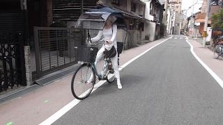 ママチャリ自転車に雨でも視界良好、UVカットのアイデア グッズ