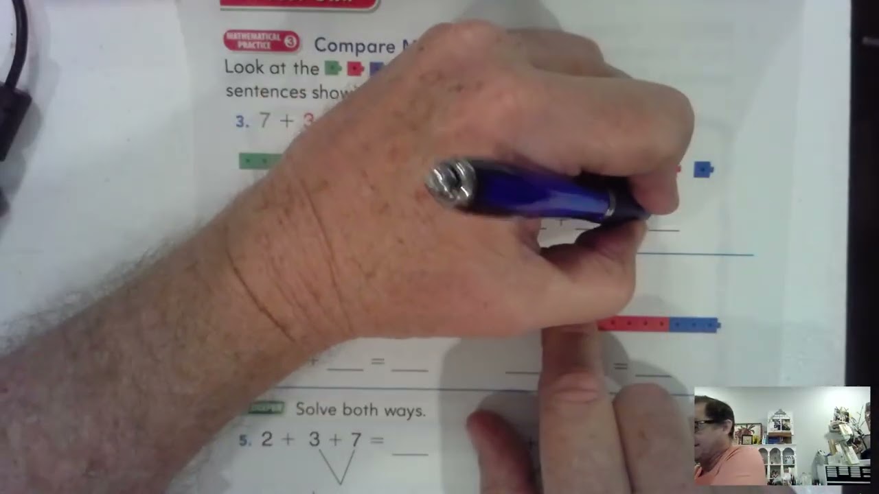 Lesson 3.10 "Add 3 Numbers" pages 133-136 First Grade GO Math