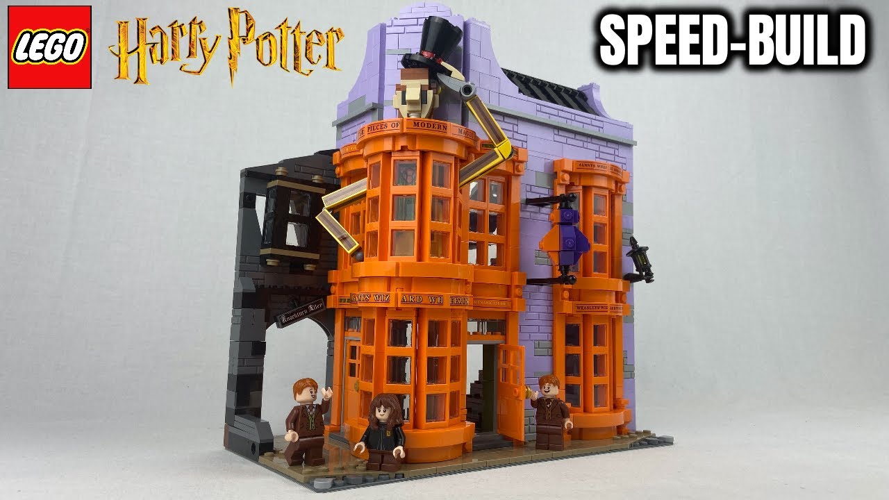 LEGO Harry Potter "Weasley´s Wizarding Wheezes" | Speedbuild Stop Motion of  75978 "Diagon Alley" - YouTube