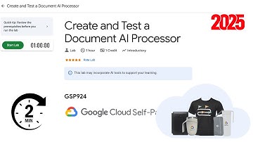 Create and Test a Document AI Processor | GSP924