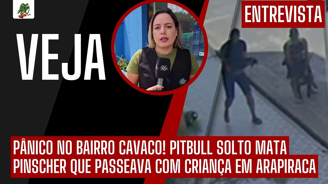 PÂNICO NO BAIRRO CAVACO! PITBULL SOLTO MATA PINSCHER QUE PASSEAVA COM CRIANÇA EM ARAPIRACA