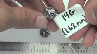 15mm Oxidized Sterling Silver Bead,2.3Cts of Pave Champagne Diamonds - PKS1083