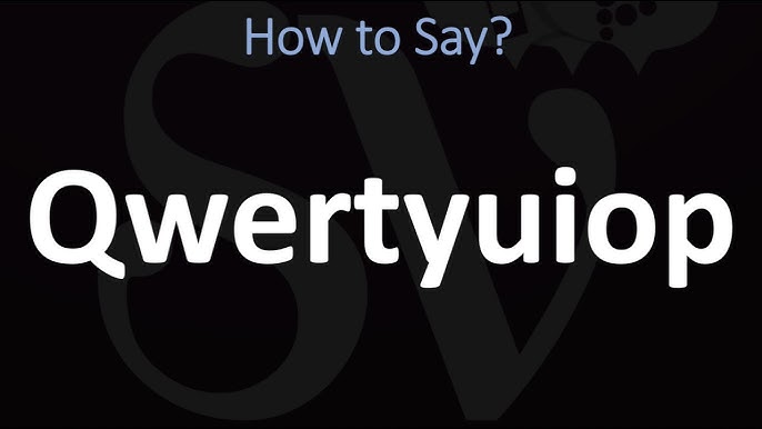 qwertyuiopasdfghjklzxcvbnm meaning and pronunciation - video Dailymotion