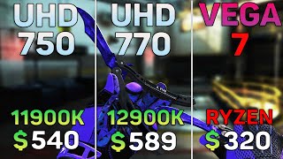 UHD 770 vs VEGA 7 vs UHD 750 - Gaming Without a Graphics Card