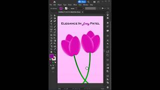 How to Design a Beautiful Tulip Flower in Adobe Illustrator | Beginner Friendly Tutorial