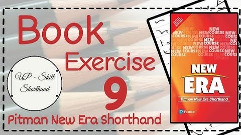 Book Solved Exercise - 9 Pitman New Era Shorthand | English Shorthand