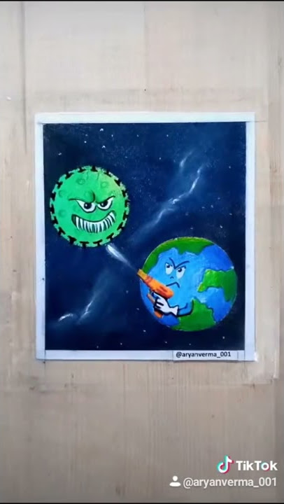 Viral Corona virus drawing | tiktok aryan verma