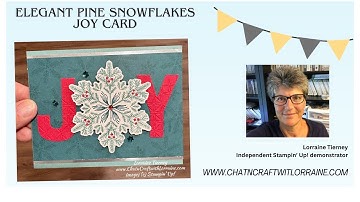 Elegant Pine Snowflakes JOY card