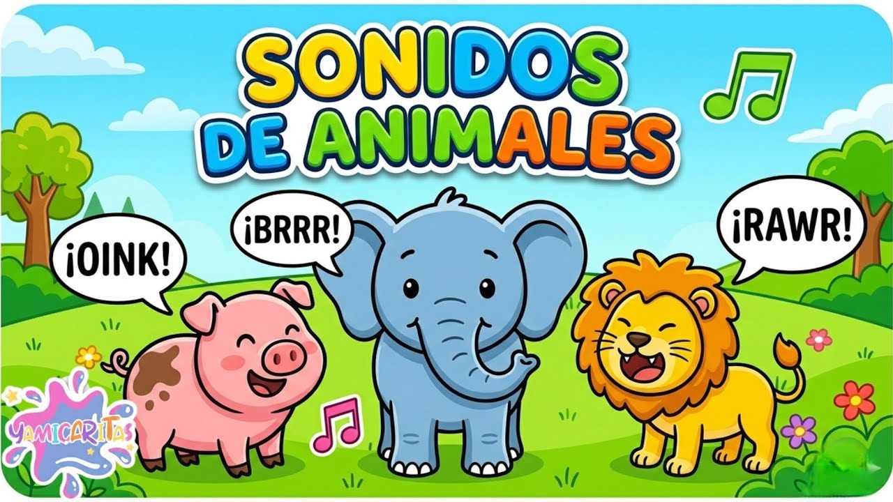 Sonidos de los Animales para Niños 🐶🐄🐱 Aprende Jugando - YouTube