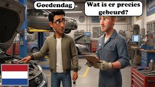10 Easy Dutch Dialogues: Car Problems & Repair Shop (A1-A2) screenshot 5