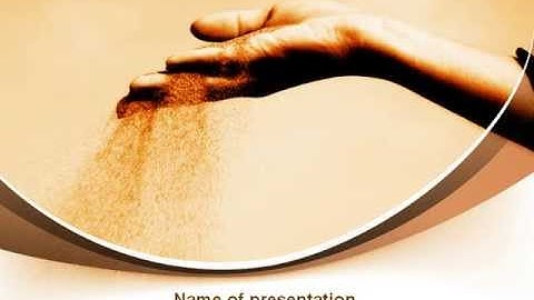 Sand Through Fingers PowerPoint Template by PoweredTemplate.com