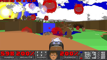 Doom DIY (2022) MAP09: "Daisy Fields" UV Max Speedrun 4:48 100% Kills 100% Secrets