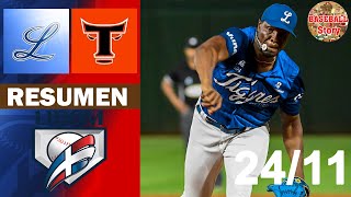 Resumen: Tigres del Licey Vs. Toros del Este Serie Regular (24/11/2025)