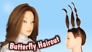 DIY | BUTTERFLY HAIRCUT | Haircut tutorial  #haircut