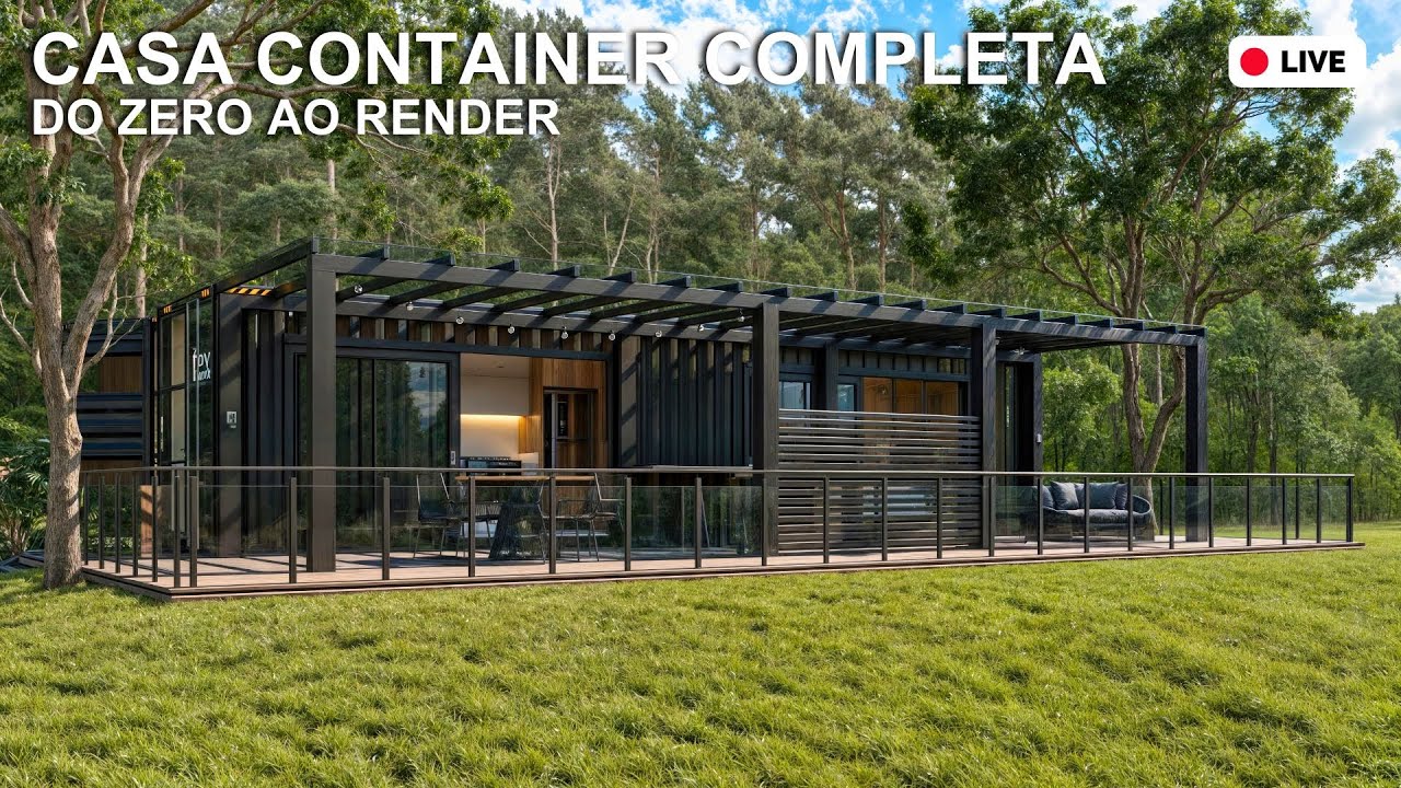 Projeto 3D de uma CASA CONTAINER do ZERO ao RENDER - YouTube