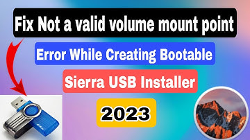 Fix error while Creating Bootable macOS Sierra Usb Installer || Not a Valid volume mount point