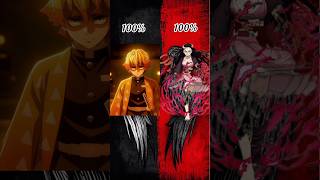 Zenitsu⚡vs nezuko🌸 Who is strongest??# demon slayer# fight # short
