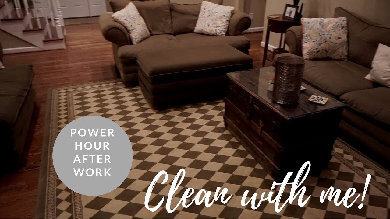 POWER HOUR AFTER WORK // CLEAN WITH ME // 2018