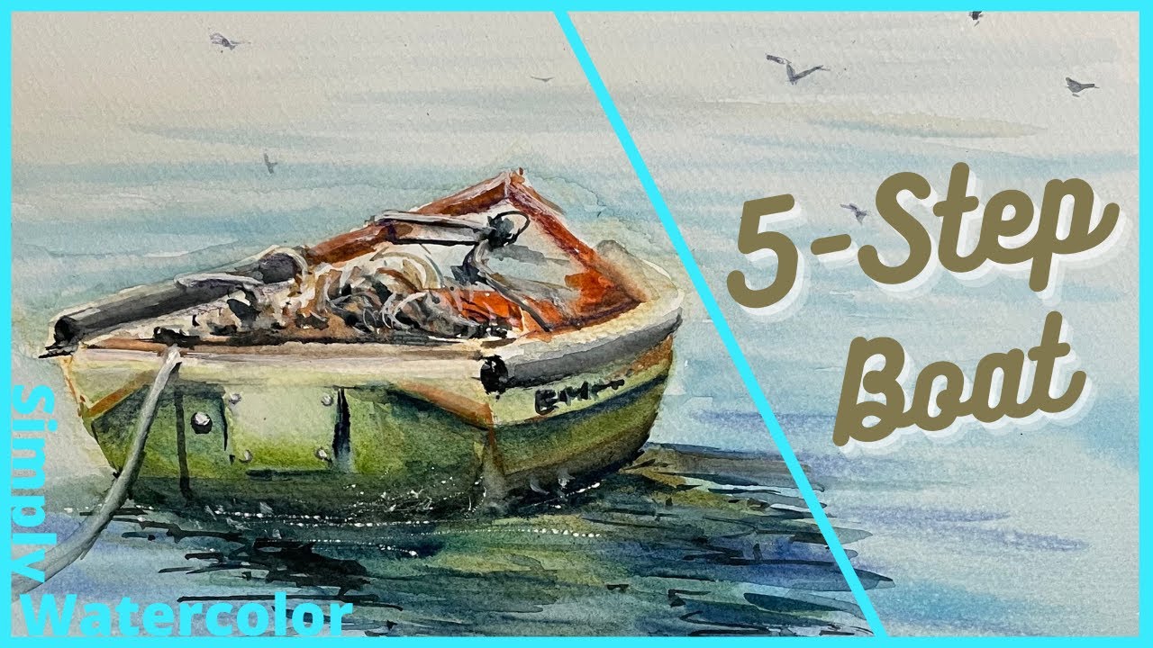 Here is A Simple Way To Paint Boats in Watercolor Just Follow The
