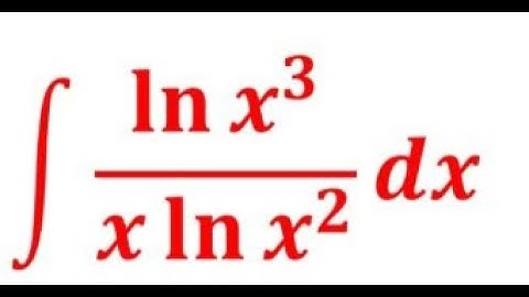 Integral of (ln(x³))/(x ln(x²))