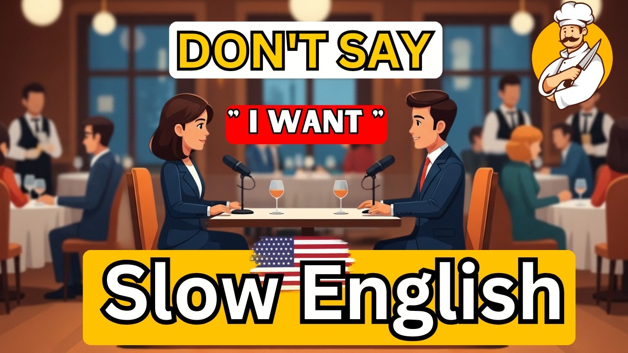 Время в ресторане | Медленный английский подкаст для легкой беседы | Как заказать еду в ресторане