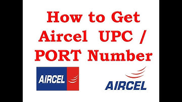 AIRCEL 100% you can get AIRCEL UPC (PORT) CODE within 2 minutes