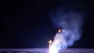 吹き上げる鯨花火